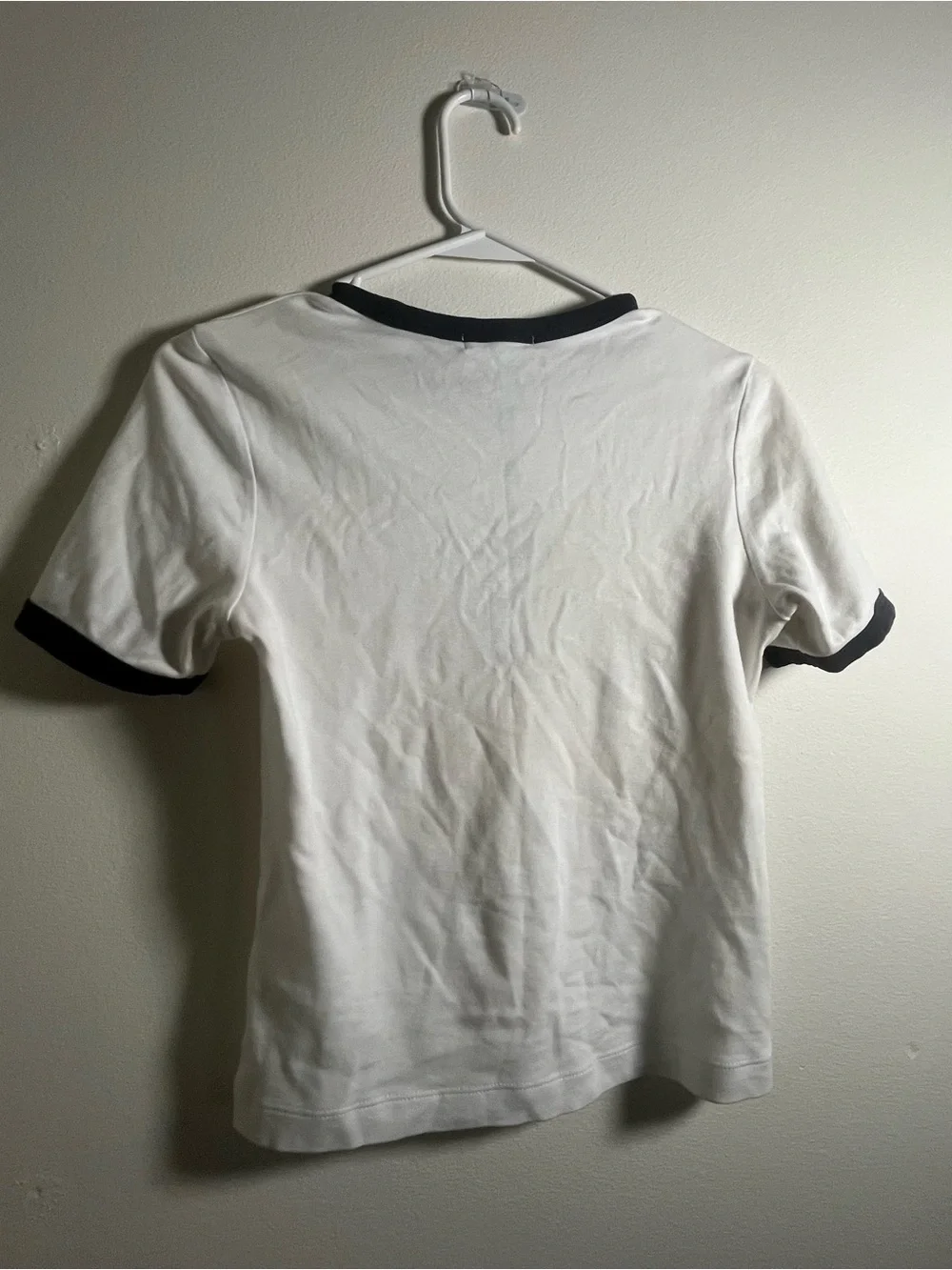 NEW Rag & Bone Mia Ringer Crewneck T-shirt in White Size Small - Picture 5 of 7